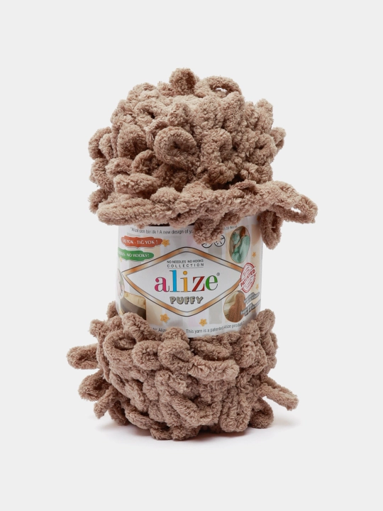 Пряжа Alize Puffy с большими петельками, однотонная