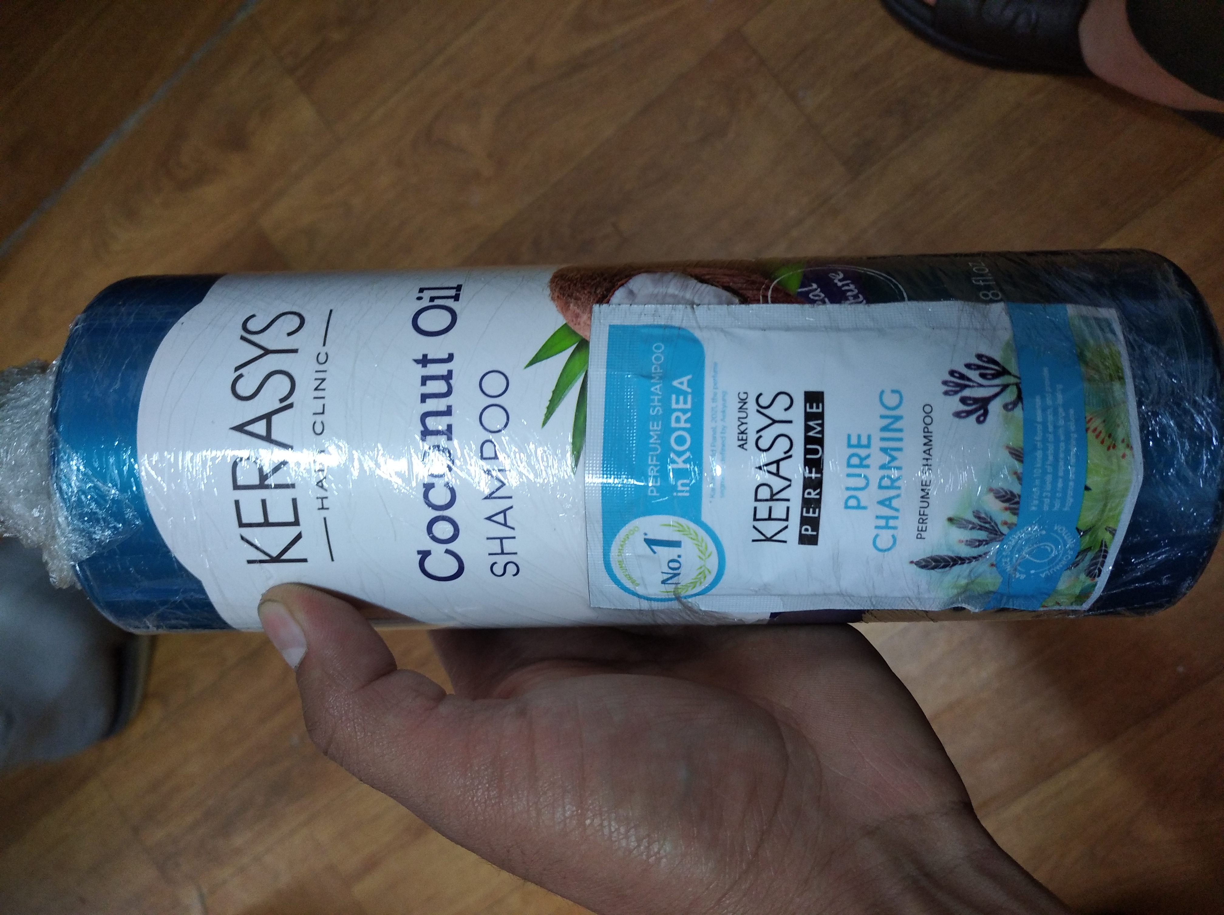Шампунь - Для сухих волос, глубоко увлажняет, Kerasys Coconut Oil, Корея, 1000 мл