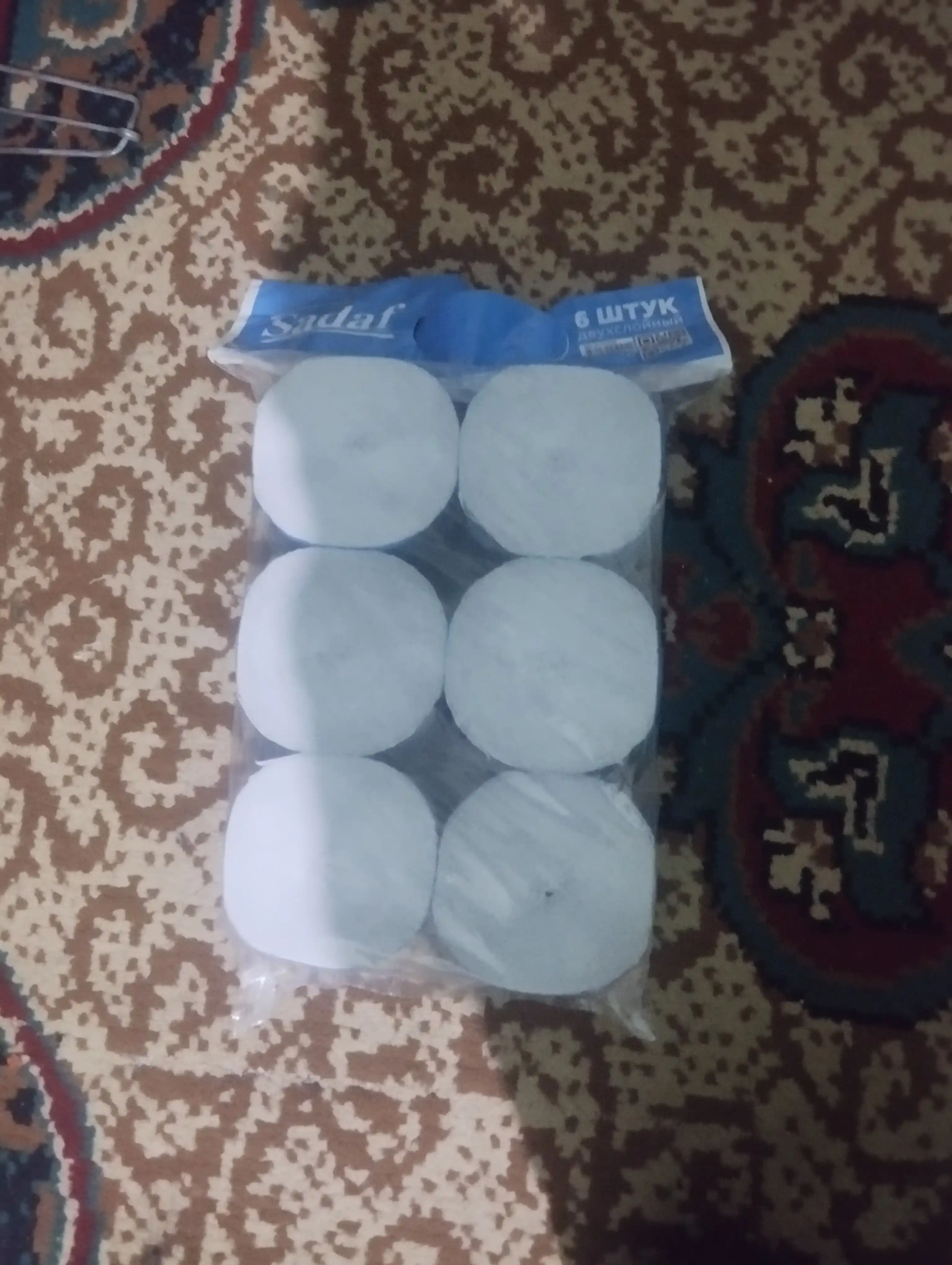 Туалетная бумага Sadaf 2 слоя, 6 шт