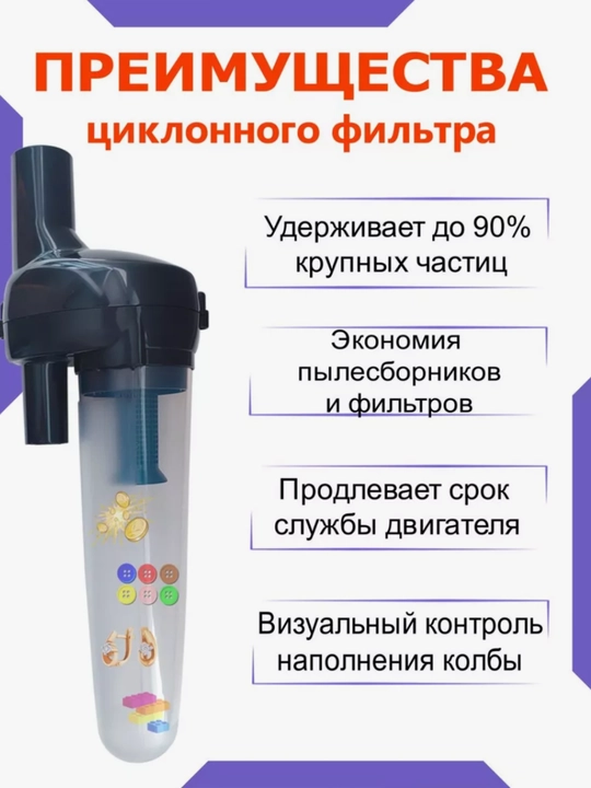 Фильтр для пылесоса, циклонный