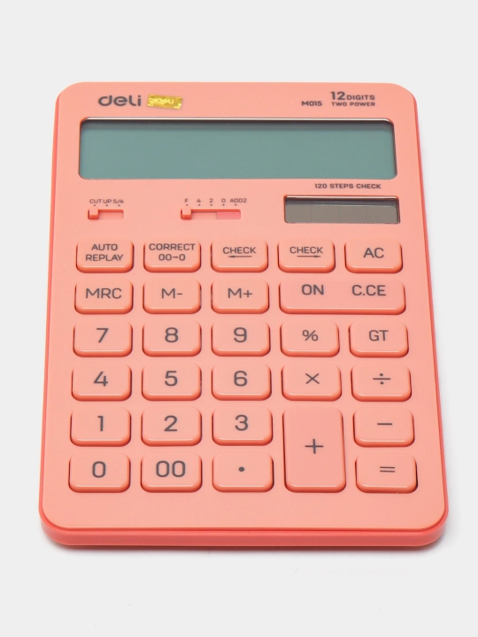 Калькулятор Deli M01541, красный, 175 х 108 х 15 мм
