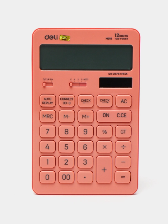 Калькулятор Deli M01541, красный, 175 х 108 х 15 мм
