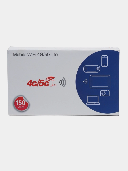 Wi-Fi роутер, cho‘ntak modem, portativ, 4G, 5G, SIM-karta bilan, sayohatlar uchun