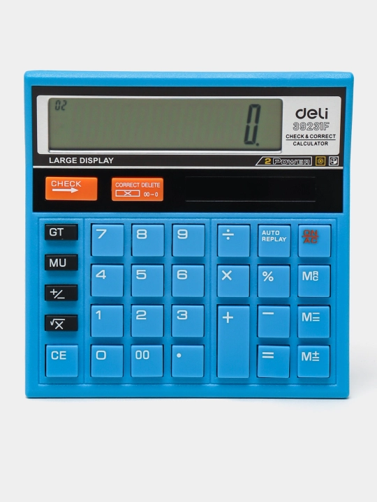 Калькулятор Deli 39231F, синий - 