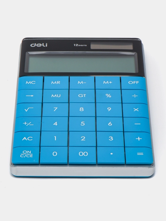 Калькулятор Deli E1589, 12 цифр, синий, 164.6 х 129.9 х 14.6 мм