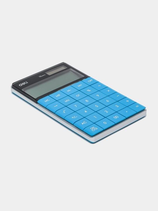 Калькулятор Deli E1589, 12 цифр, синий, 164.6 х 129.9 х 14.6 мм