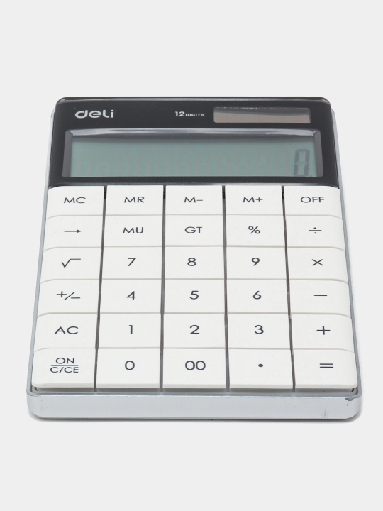 Kalkulator, 12 rakamlar, "Deli" E1589 (oq) 164.6х129.9х14.6mm