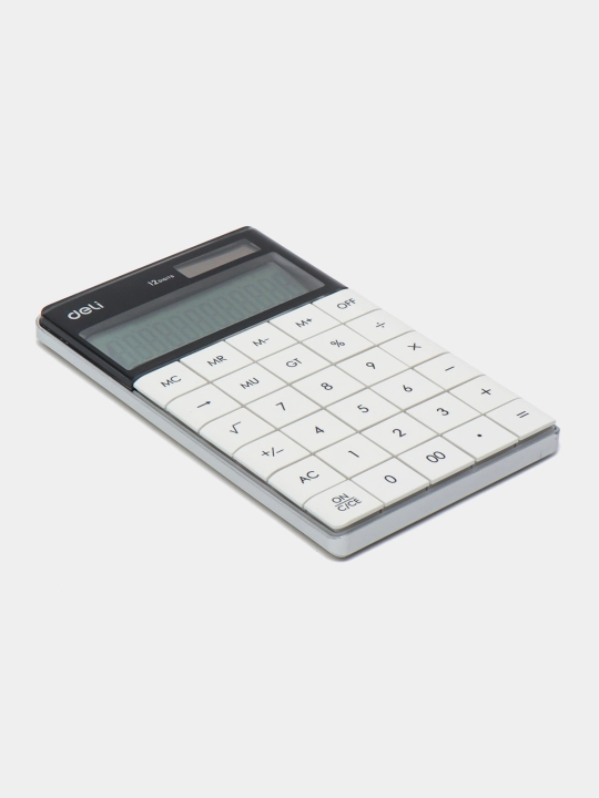 Kalkulator, 12 rakamlar, "Deli" E1589 (oq) 164.6х129.9х14.6mm