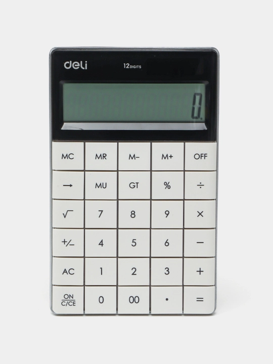 Kalkulator, 12 rakamlar, "Deli" E1589 (oq) 164.6х129.9х14.6mm