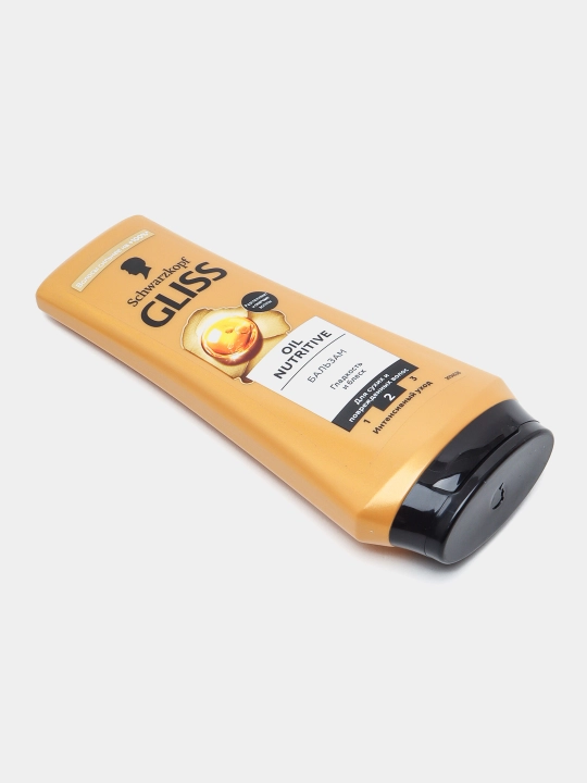 Бальзам для волос Gliss Kur Oil Nutritive Интенсивное питание и здоровый блеск для секущихся волос, 200 мл