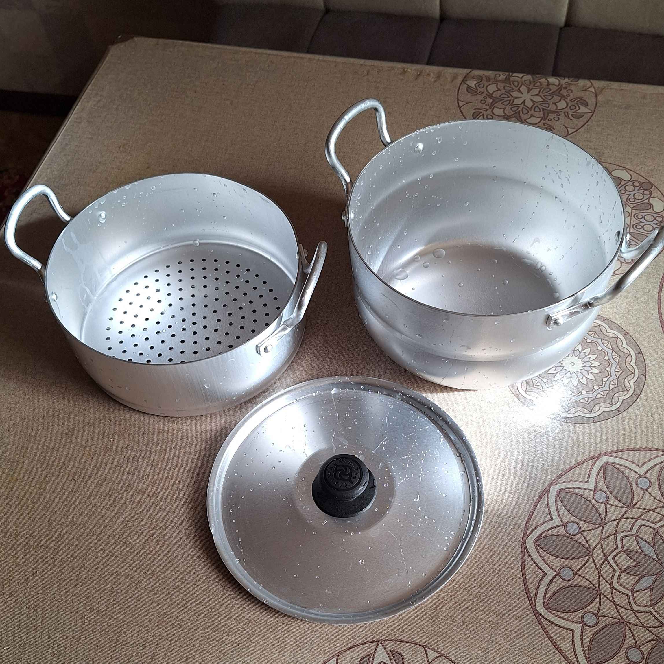 Alyumin mini manti qasqon bug pishirgich qozoni, manti qozon