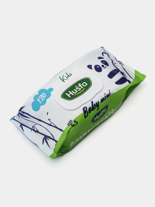 HUSFA Kids nam salfetkalari, 120 dona