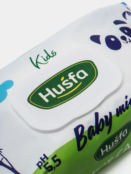 HUSFA Kids nam salfetkalari, 120 dona