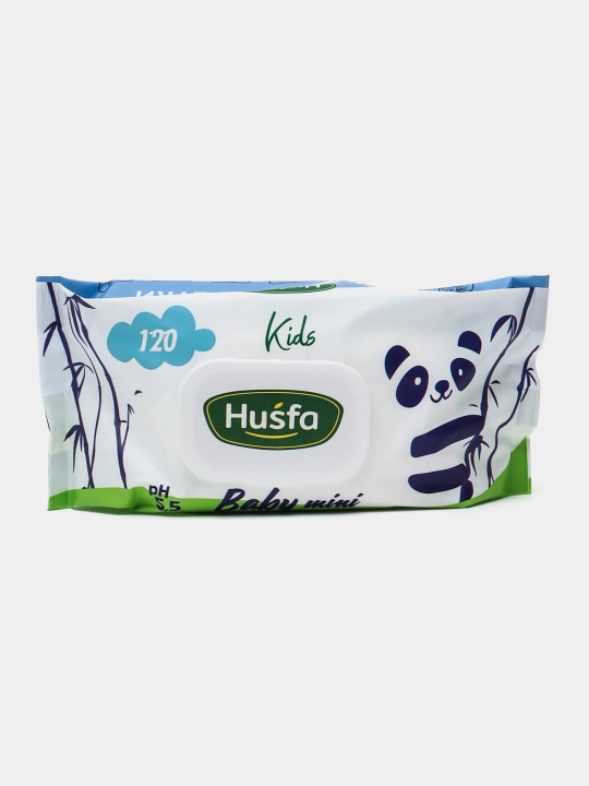 HUSFA Kids nam salfetkalari, 120 dona