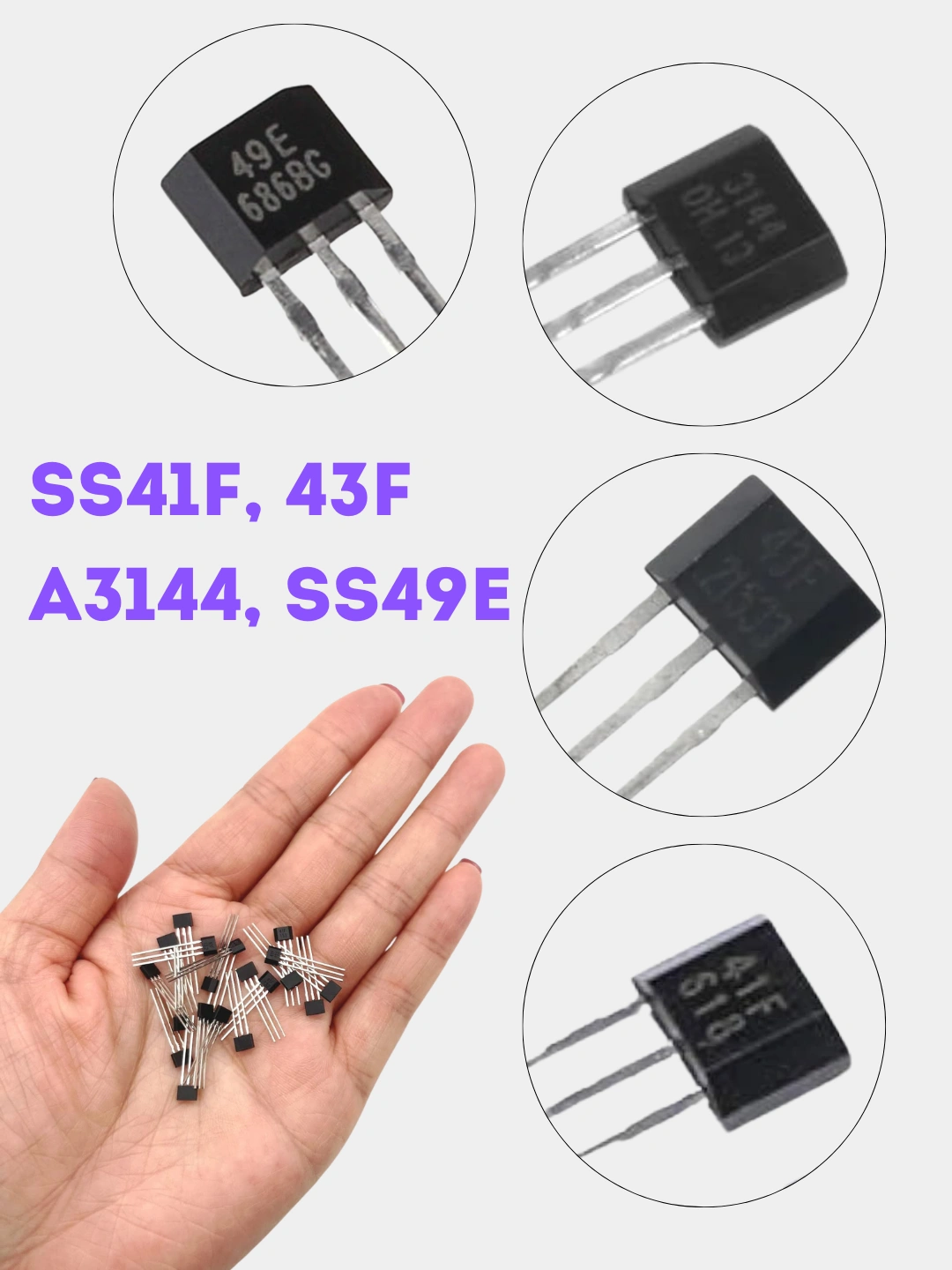 Ss41f Arduino Датчики Холла 43F, A3144, SS41F, SS49E DIP, высокоточные магнитные ...