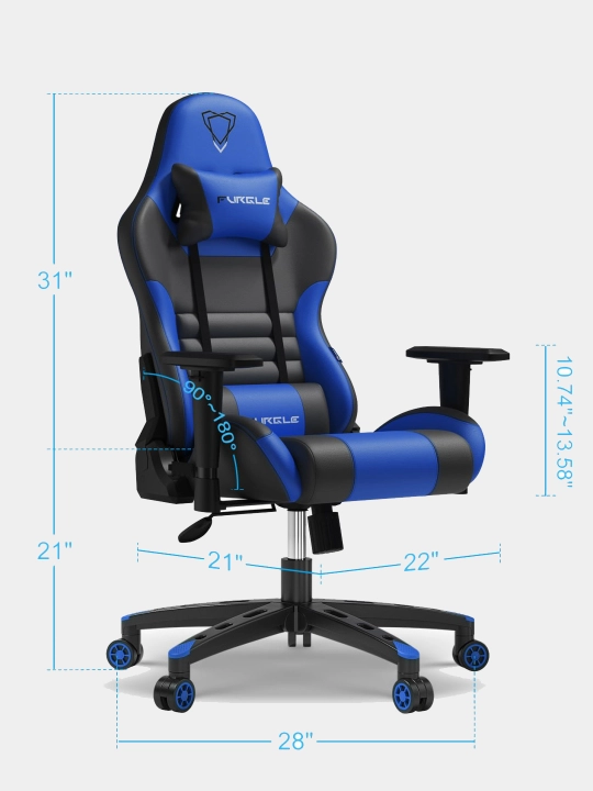 Игровое кресло GM02A, чёрно-синее
