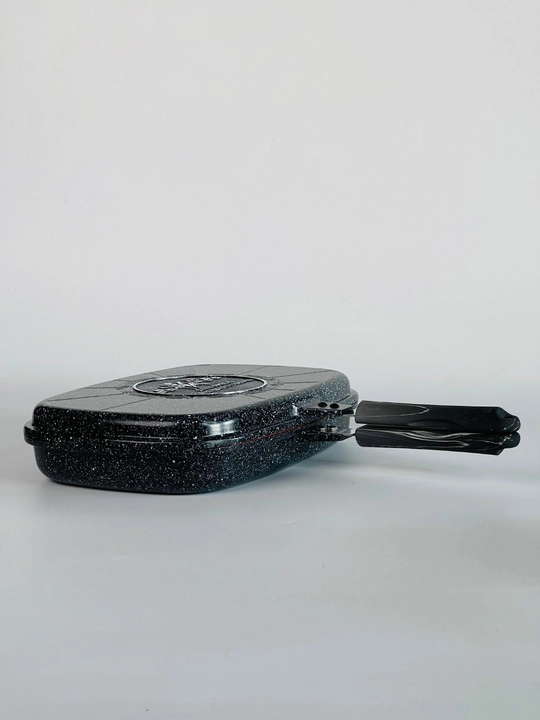Life Smile ikki tomonlama grill tova – 36 sm, granit qoplama, magnit tutqichli