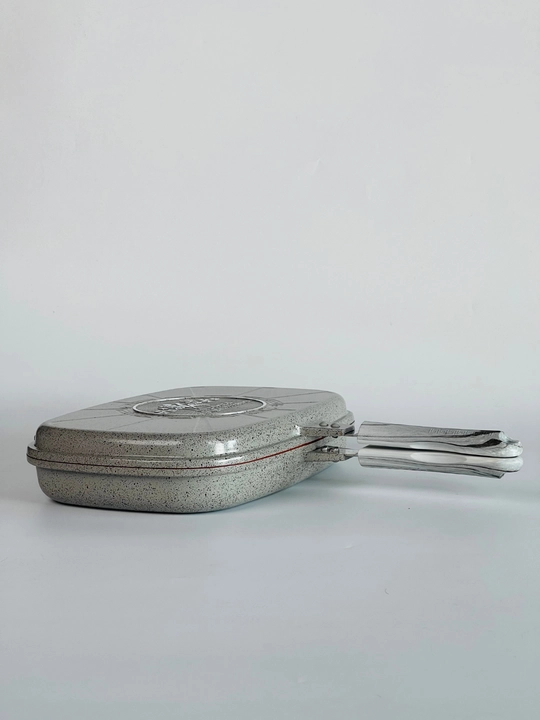Life Smile ikki tomonlama grill tova – 36 sm, granit qoplama, magnit tutqichli