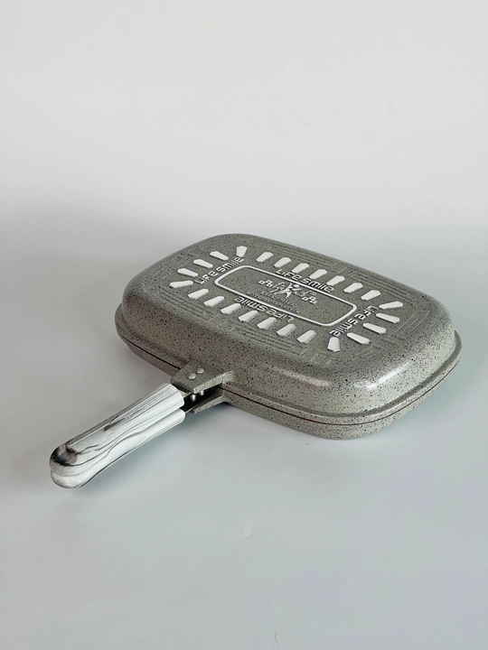 Life Smile ikki tomonlama grill tova – 36 sm, granit qoplama, magnit tutqichli
