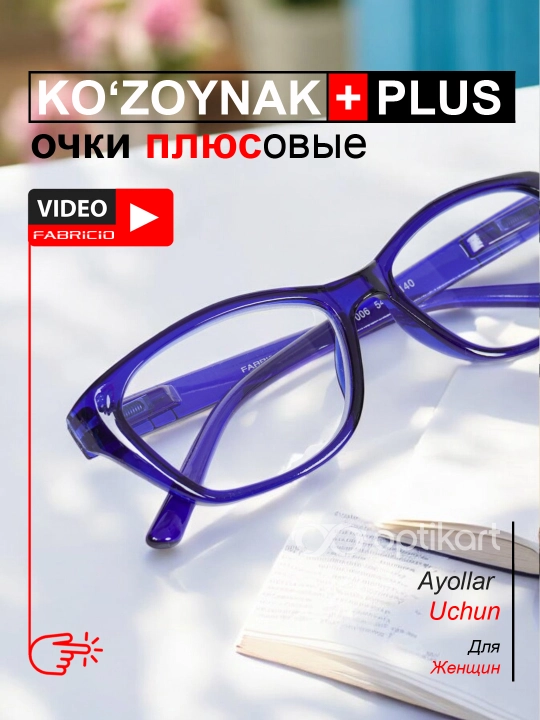 Ko'zoynaklar PLUS +0.50 - +4.00, ayollar va erkaklar uchun o'qish achkilari, qora oq ochki - 