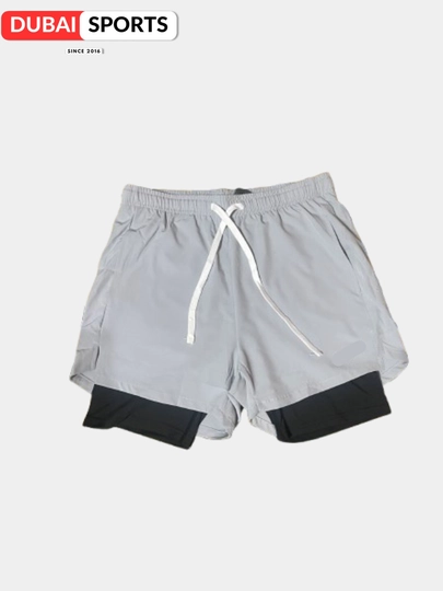 Шорты для зала, фитнеса и UFC, размеры S-XXL oversize c тайтсами — DSPORT-NIKESHO-МОЛОЧ-XXL