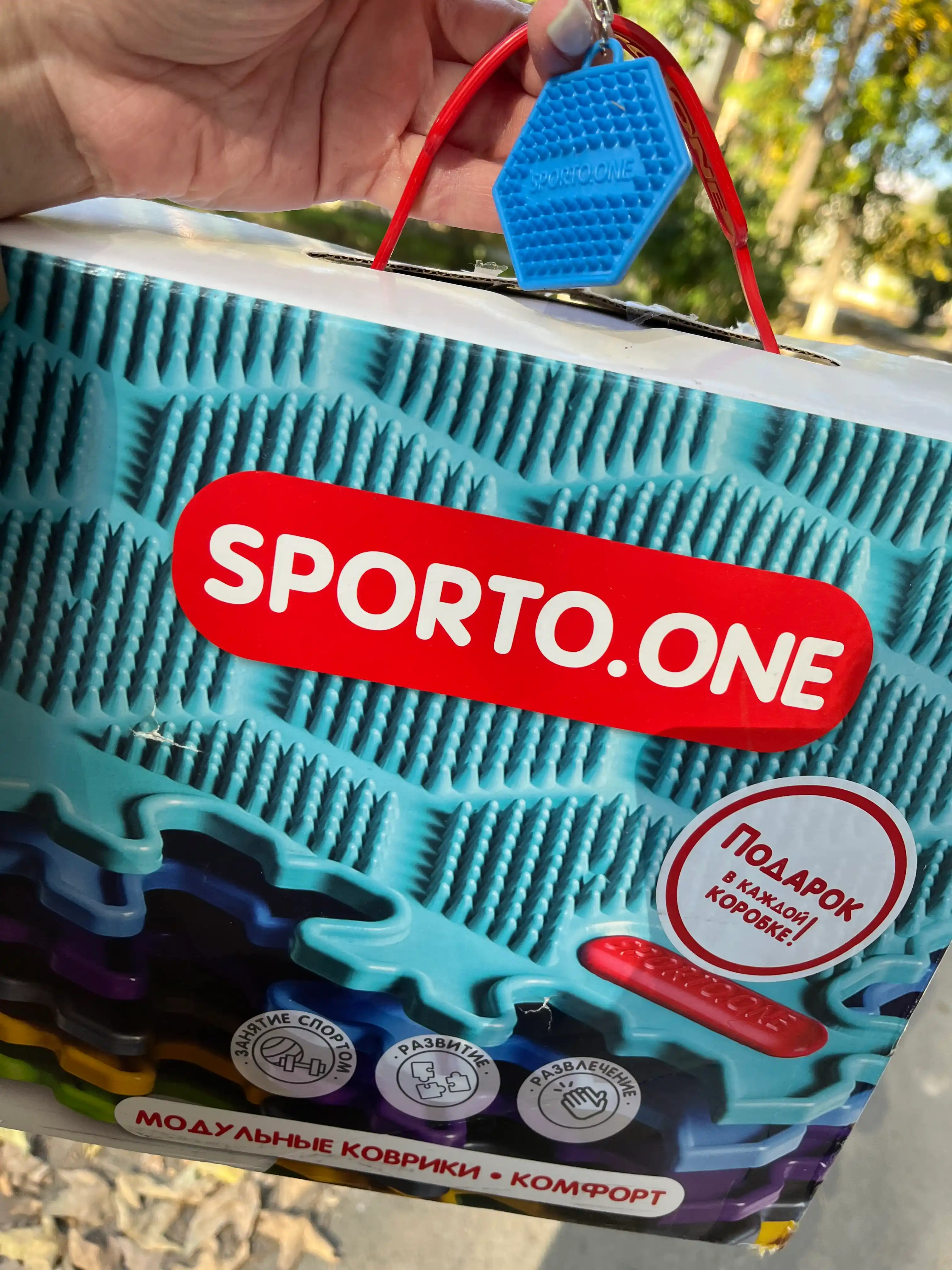 Детский развивающий ортопедический коврик-пазл Комфорт, SPORTO.ONE, 6 модулей