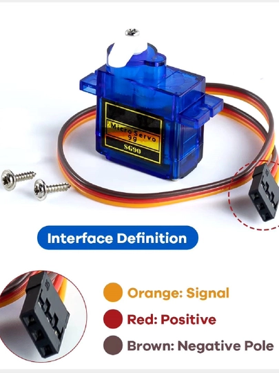 SG90 servo motor Arduino va elektrotexnika loyixalar uchun - 