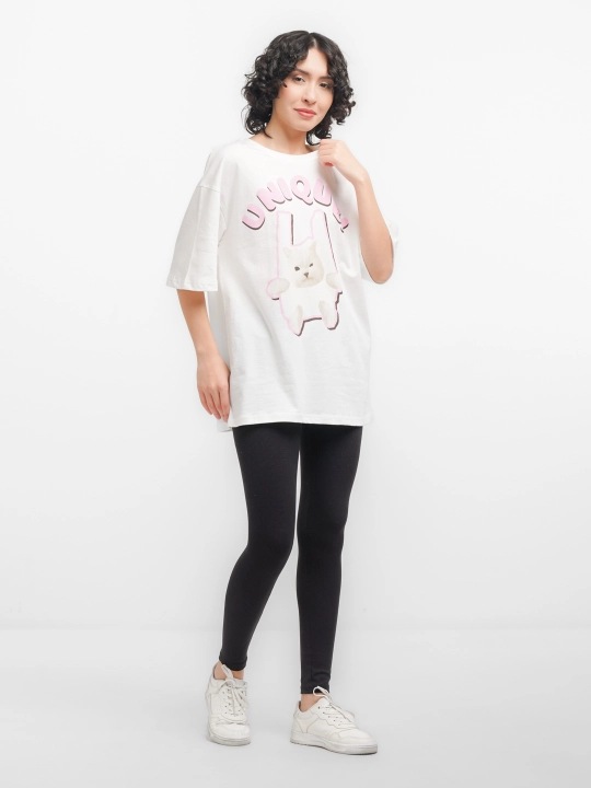 Женская oversize футболка Rubi&Jons — 100% мягкий хлопок, принт, унисекс модель