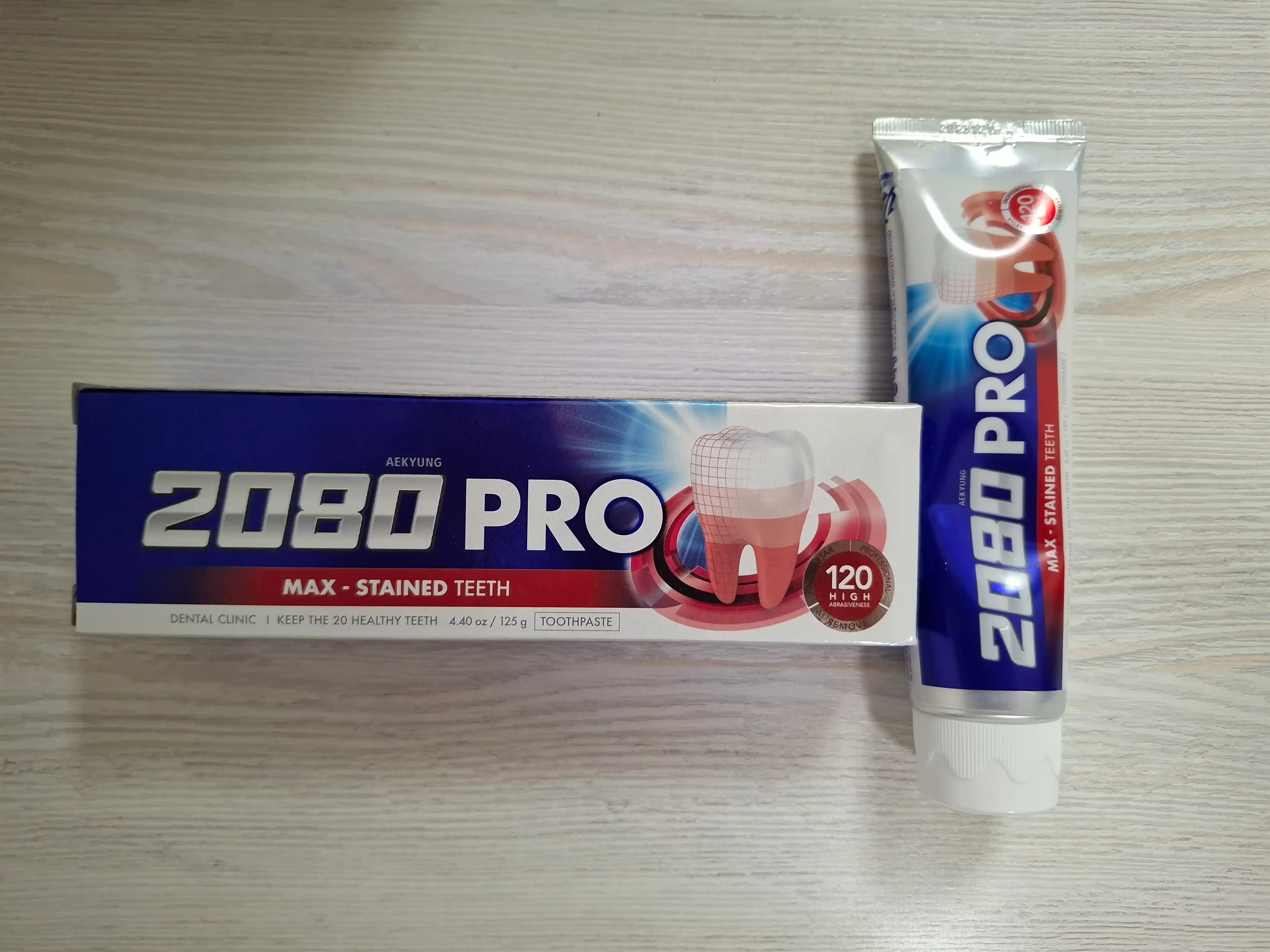 Tish pasta Dental clinic 2080 Pro Max, tish toshlarini tozalovchi, karisga qarshi, Koreya