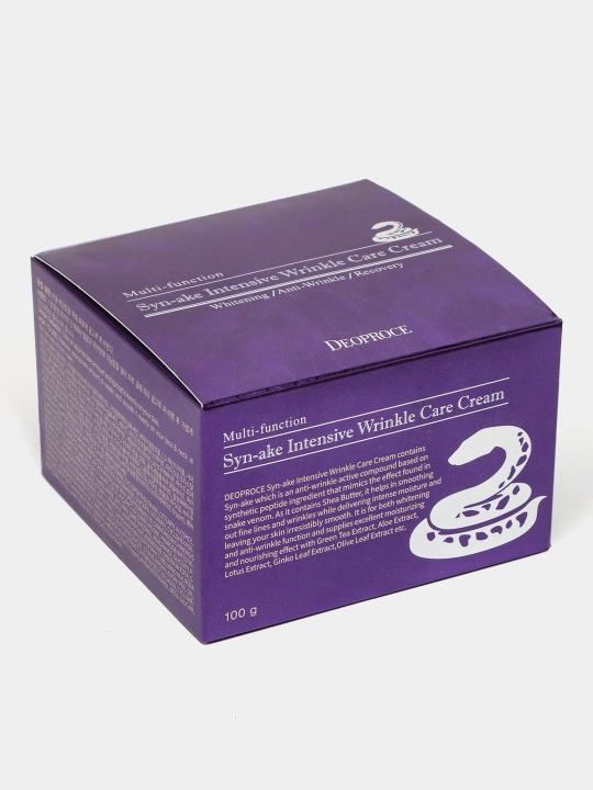 Ilon zahar peptidi qo‘shilgan yuz kremi Deoproce Syn-ake Intensive Wrinkle Care Cream, 100 gr - 