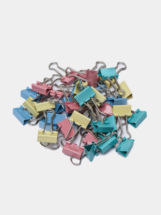 Deli E8555A qog‘oz qisqichlari, rangli, 19 mm, 40 dona
