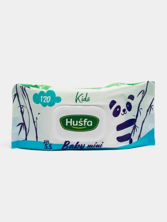 HUSFA Kids nam salfetkalari, 120 dona