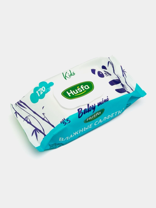HUSFA Kids nam salfetkalari, 120 dona