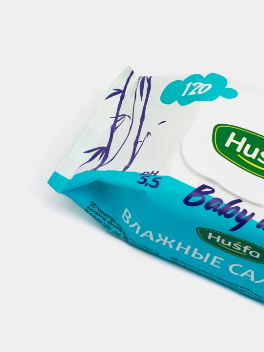 HUSFA Kids nam salfetkalari, 120 dona