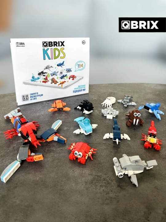 Конструктор детский, развивающий, игровой набор QBRIX Kids