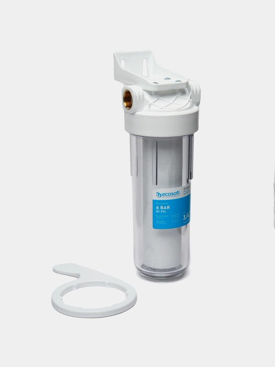 Suv uchun filtrlari Ecosoft 3/4", magistralli, uy jihozlarini himoya qilish uchun, sovuq suv uchun - 