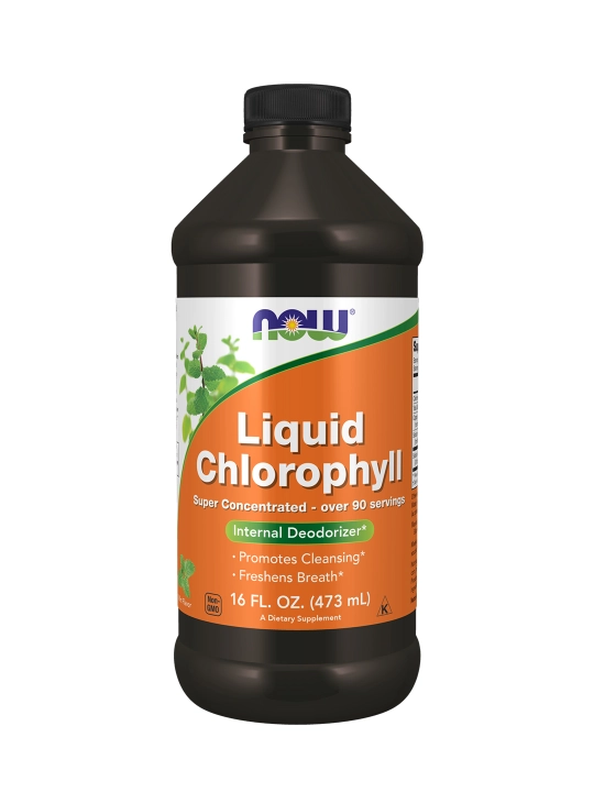 NOW Foods Yalpizli suyuq xlorofill, har bir tomchisida detoks va energiya, 473 ml