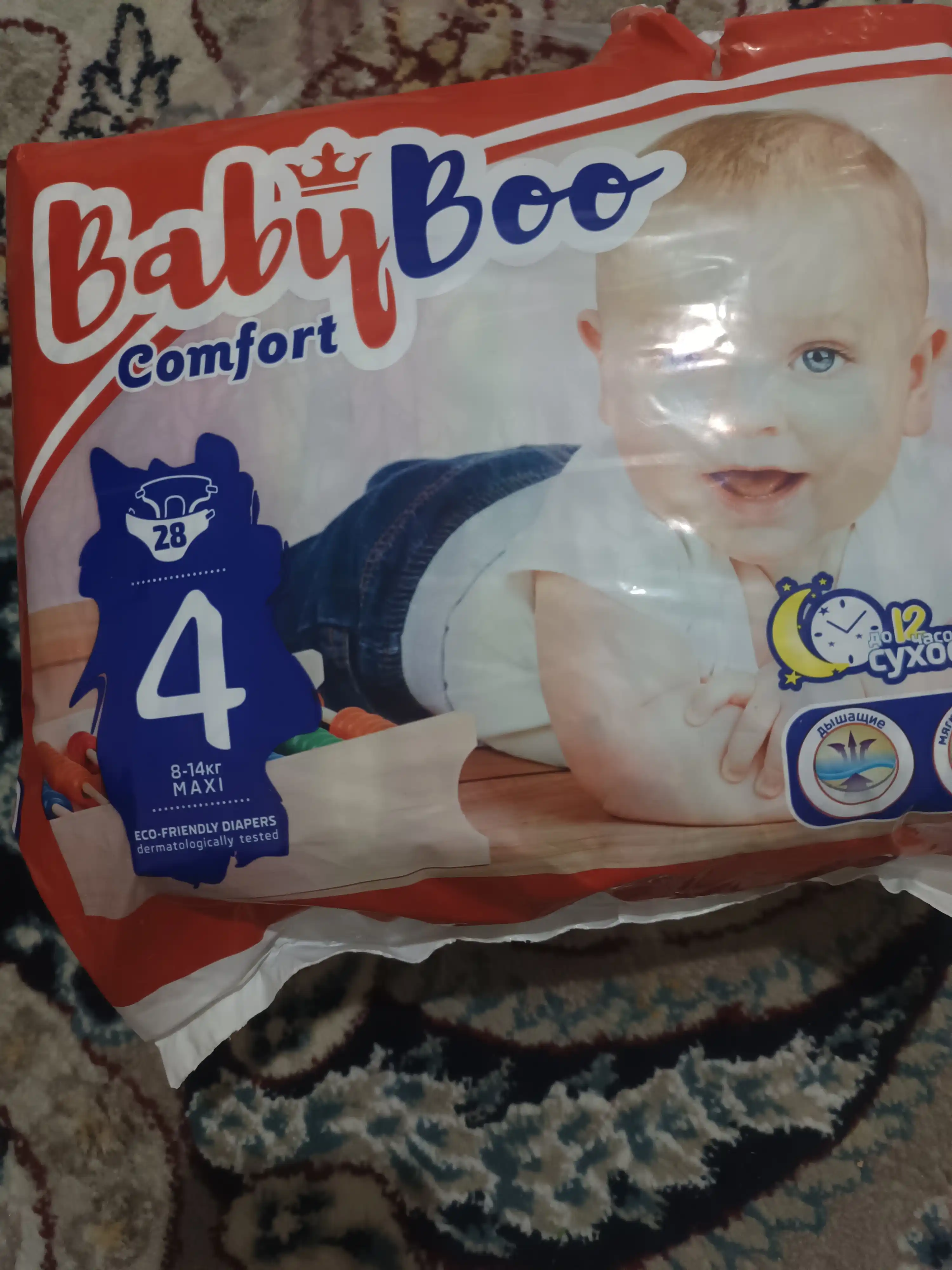 Детские подгузники BabyBoo Comfort №4, 8 - 14 кг, 28 шт