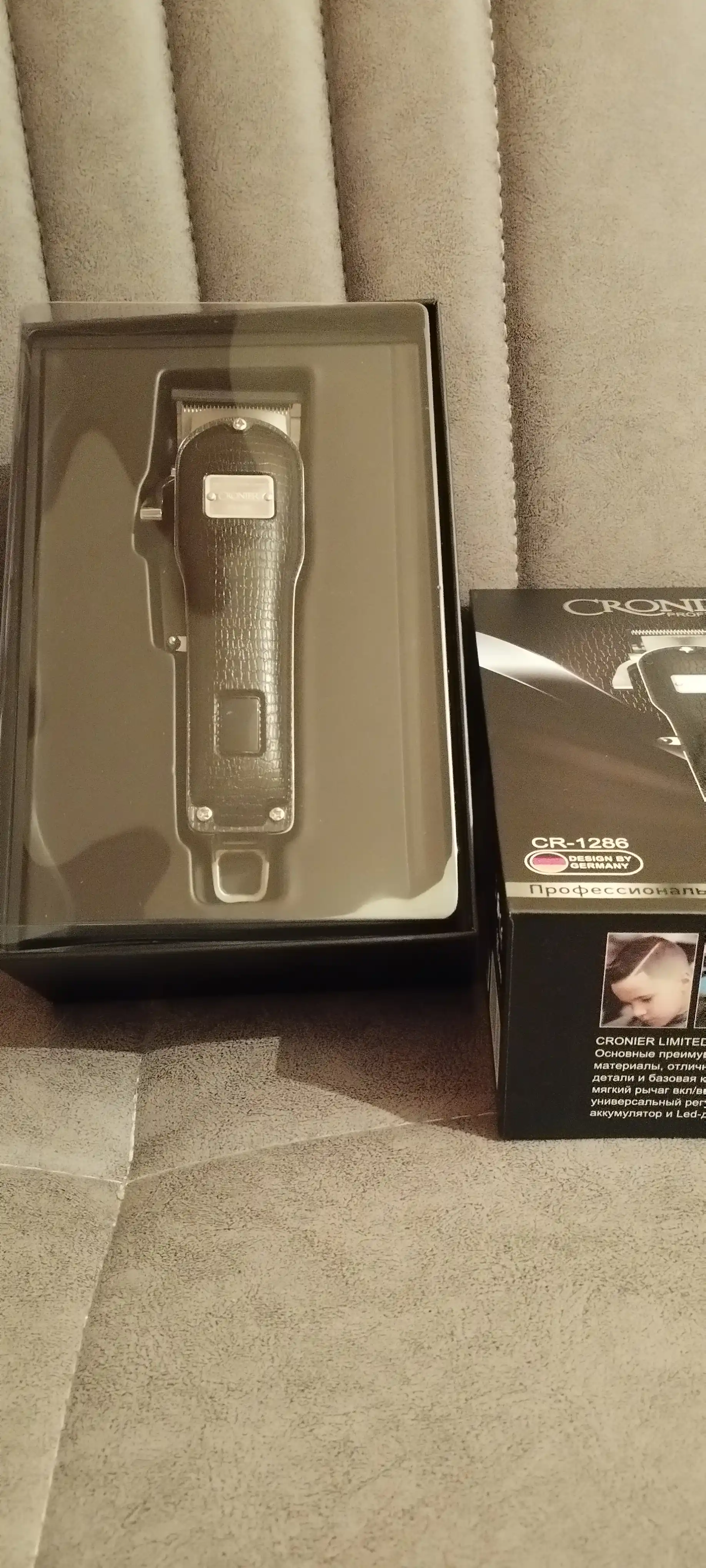 Профессиональная машинка для стрижки волос Cronier, триммер 6500 RPM, 6 насадок
