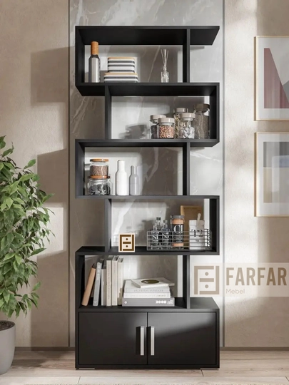 Стеллаж деревянный для игрушек и книг FARFAR1 — 777MARK-FAR1-ЧЕРН