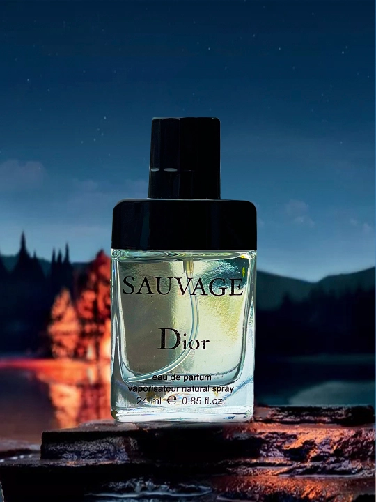 Erkaklar uchun parfyumlangan suvi, SAUVAGE DIOR, 24 ml mini atir probnic