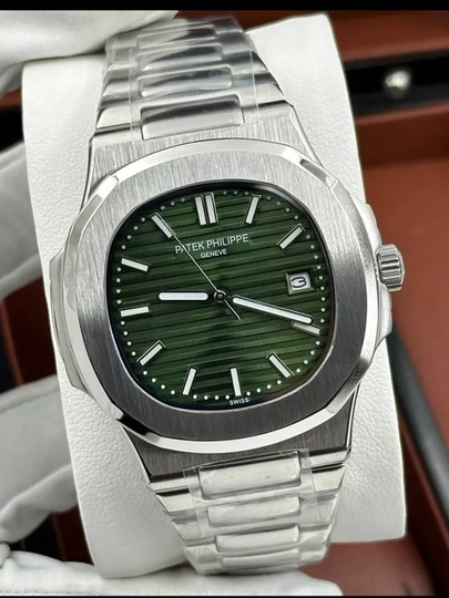 Мужские наручные часы Patek Philippe, дизайн подарочной коробки подойдет к любому стилю — WATCH11-105W047-ЗЕЛЕН