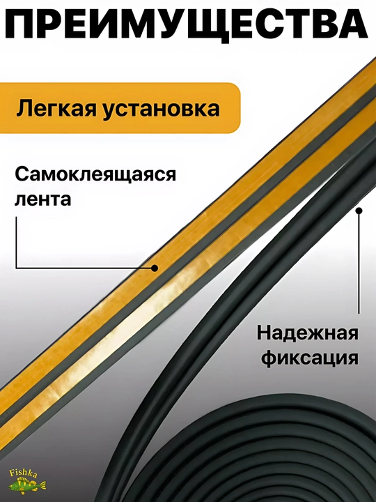 Уплотнитель для окон и дверей, самоклеящийся