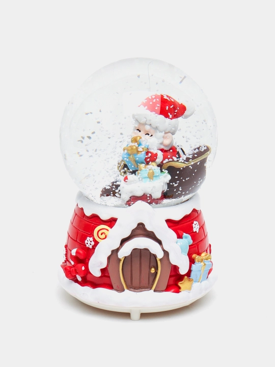 Qorli shar Santa Klaus, Yangi yil, musiqa bilan