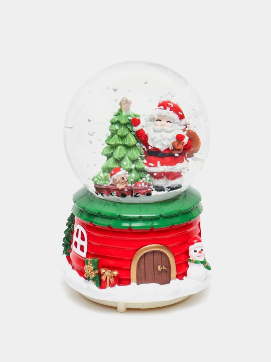 Qorli shar Santa Klaus, Yangi yil, musiqa bilan