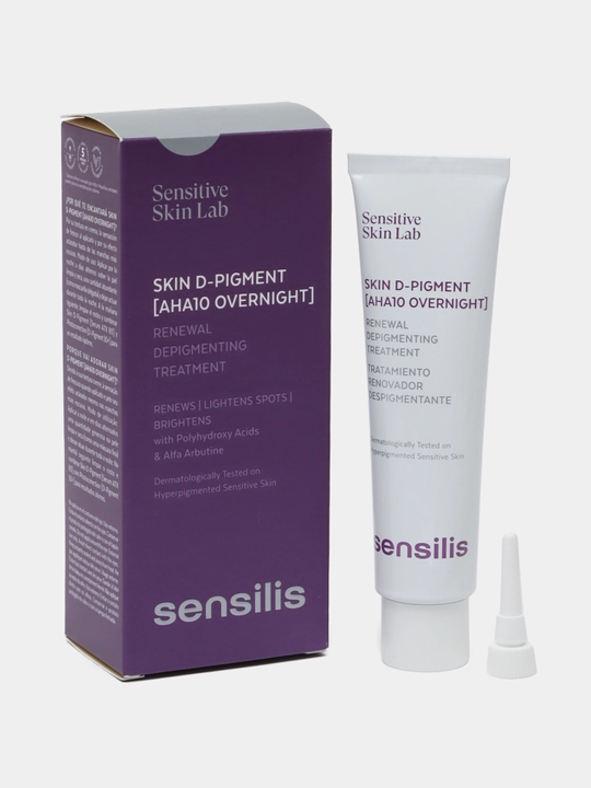 Крем от пигментных пятен Sensilis Skin D-Pigment AHA10 Overnight, 30 мл