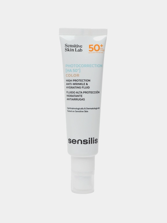 Yuz uchun quyoshdan himoya qiluvchi muss Sensilis Photocorrection HA+ SPF 50, 50 ml