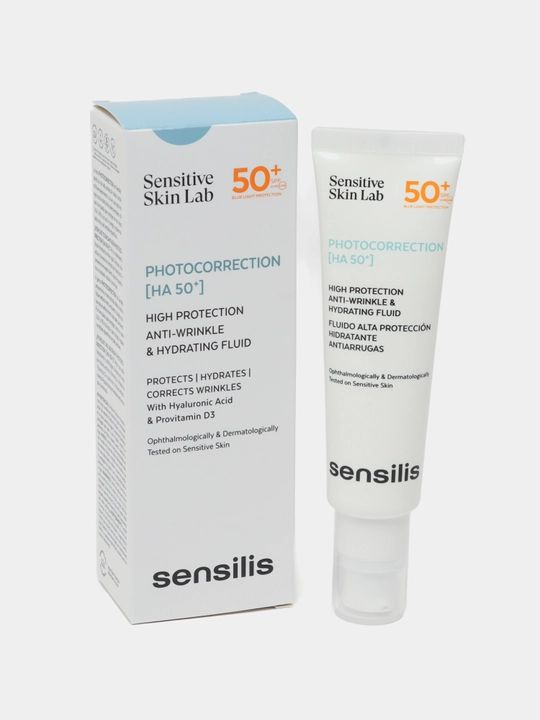 Солнцезащитный крем-флюид для лица SPF 50+ Sensilis Photocorrection HA+, 50 мл
