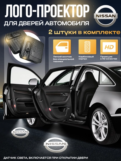 Лазерный проектор для автомобиля, с логотипом, на дверь карбон корпусу — MAXUZUM-LOGOPRO-МЕДН