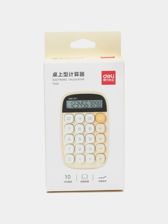 Калькулятор Deli, 10-значный, 149×92×31 мм, TE35, Yellow - 